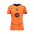 🎀 Camisola Alternativa Feminina Salmão Barcelona 2025-2026