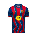 Camisola Alternativa Azul e Vermelha Barcelona 2025-2026