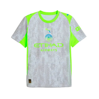 Camisola Alternativa Cinzenta e Verde Manchester City - 25/26