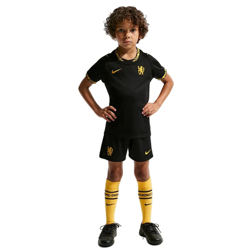 Kit Infantil Alternativo Preto Chelsea - 26/27