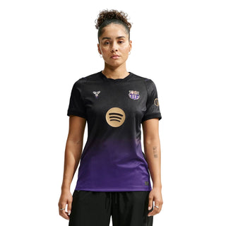 Camisola Alternativa Feminina Preto e Roxo Barcelona - 26/27